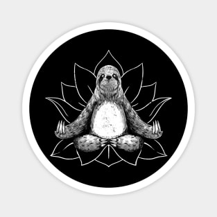 Zen Sloth Meditation Yoga by Tobe Fonseca Magnet